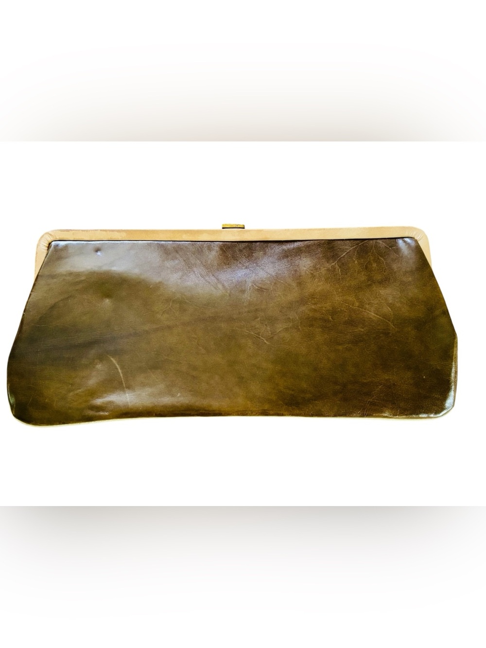 Pappagallo Vintage 70s Brown Leather Clutch with Gold Chain - Picture 3 of 14